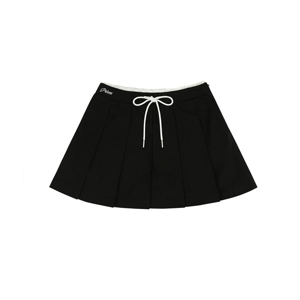 Piv'vee Preppy String Pleated Skirt