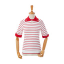 AOW WOMEN STRIPE SQUARE COLLAR KNIT