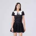 Fairliar Women Mesh Double Flare Skirt