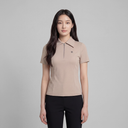 Fairliar Women Slim Fit Zip Tshirt