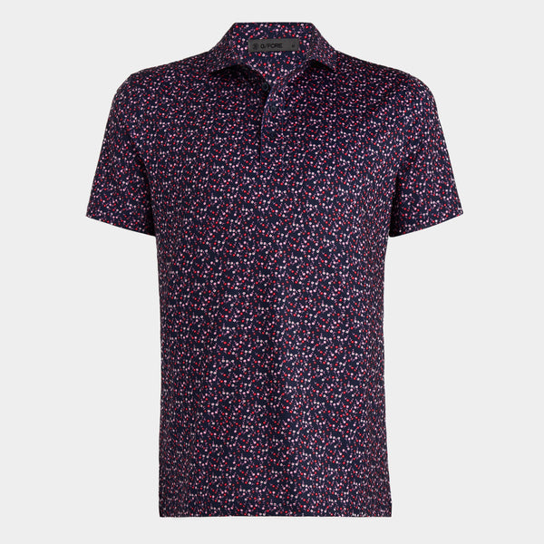 G/FORE 2024SS MEN AYE POPPY TECH JERSEY MODERN SPREAD COLLAR POLO