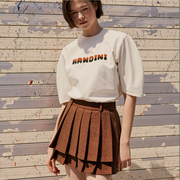 Kandini Women Fluffy Logo Puff Tee