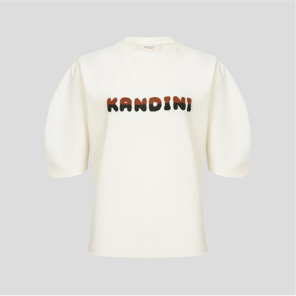 Kandini Women Fluffy Logo Puff Tee