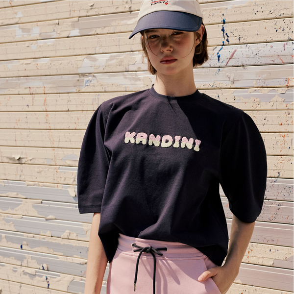 Kandini Women Fluffy Logo Puff Tee