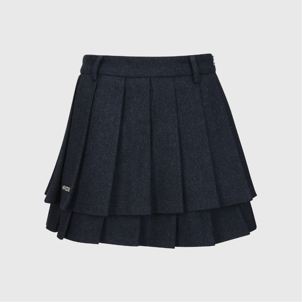 Kandini Women Wool Tiered Pleated Skirt