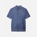 PXG KOREA Men Two Tone Collared Short Sleeve Sweater