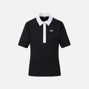 PXG KOREA WOMEN COLOR BLOCK MIDDLE SLEEVE POLO SHORT-SLEEVE
