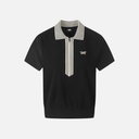 PXG KOREA WOMEN KNIT HYBRID COLLARED SHORT-SLEEVE