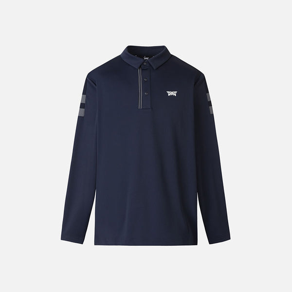 PXG KOREA MEN KNITTED POINT COLLAR LONG-SLEEVE