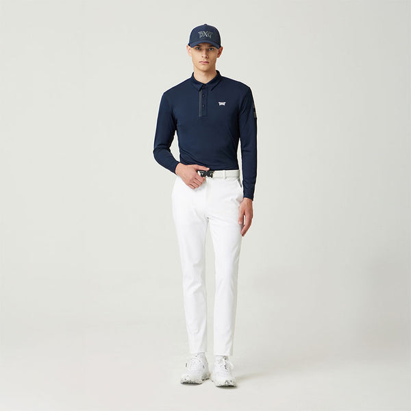 PXG KOREA MEN KNITTED POINT COLLAR LONG-SLEEVE