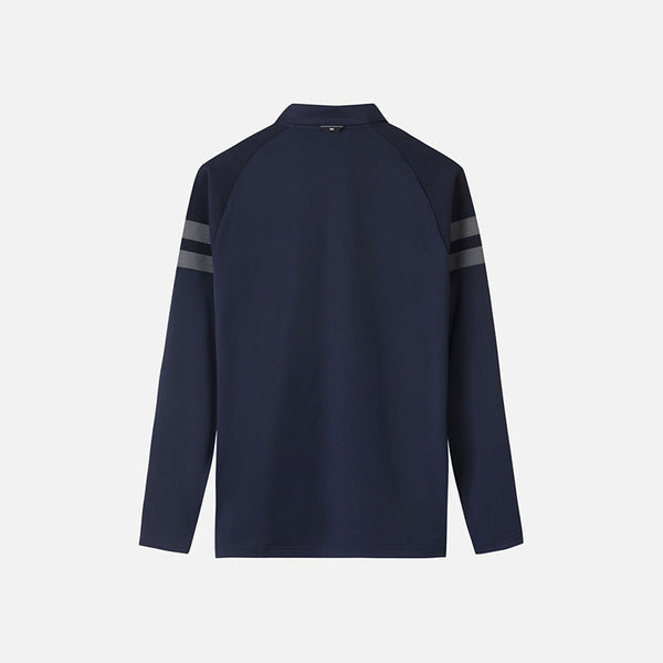 PXG KOREA MEN KNITTED POINT COLLAR LONG-SLEEVE