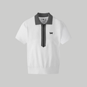 PXG KOREA WOMEN KNIT HYBRID COLLARED SHORT-SLEEVE