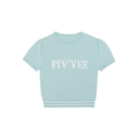 Piv'vee Women Short Sleeve Logo Jacquard Knit
