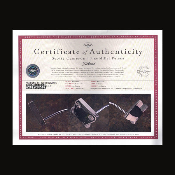 Scotty Cameron Tour Prototype Phantom X T11 In SSS 20g Circle T Putter