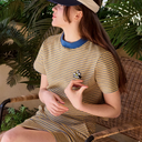 Kandini Women Jacquard Short Sleeve Tee