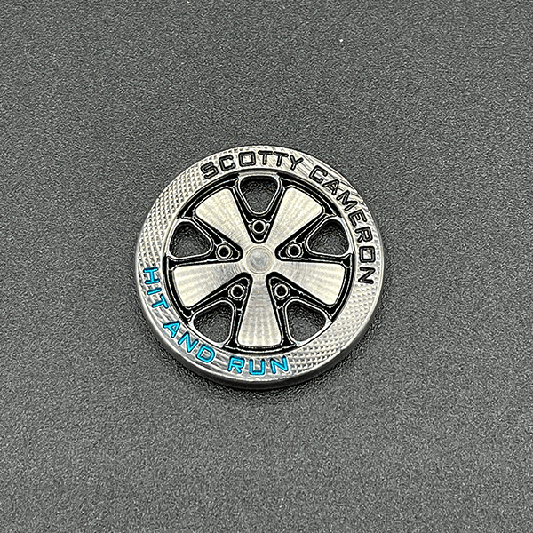 Scotty Cameron 2021 Wheel Hit And Run Black/Blue Ball Coin Marker Scotty Cameron 2021 Wheel Hit And Run Black/Blue Ball Coin Marker