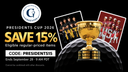 GreenTee Presidents Cup 2026 promotion: save 15% on eligible regular-priced items with code PRESIDENTS15