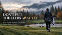 Golfer walking a fall golf course during the cooler season