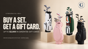 GreenTee golf set promotion offering gift cards worth up to $2,000 with selected package and iron sets