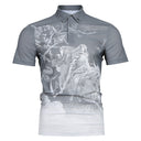 AMAZINGCRE MEN DANTE'S INFERNO COLLAR T-SHIRT (GREY)