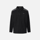PXG KOREA MEN COLOR BLOCKED COLLAR LONG SLEEVE T-SHIRTS