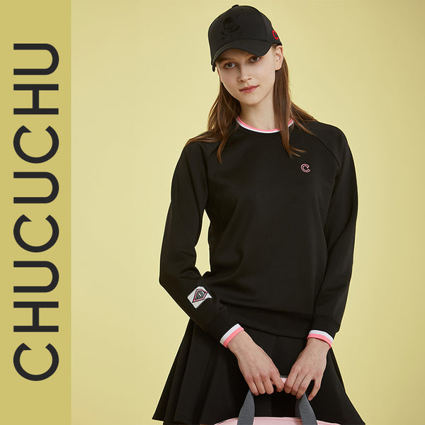 CHUCUCHU Women Spring Jersey Crew Neck