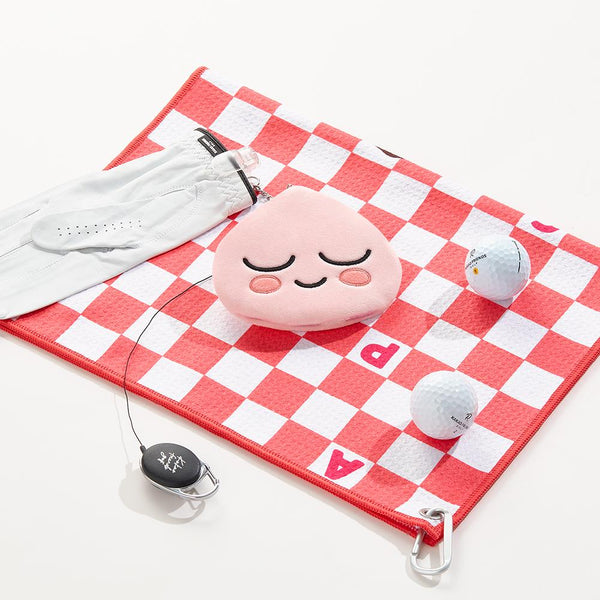 KAKAO FRIENDS GOLF SMILE BALL TOWEL & GLOVE HOLDER - APEACH