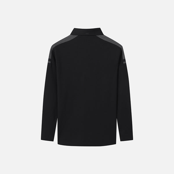 PXG KOREA 2024FW MEN COLOR BLOCKED COLLAR LONG SLEEVE T-SHIRTS