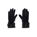 Fairliar Women Lambskin Lace Ribbon Gloves