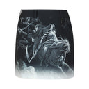 AMAZINGCRE WOMEN DANTE'S INFERNO PATTERN SKIRTS