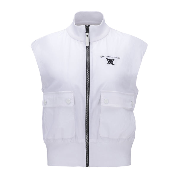 ANEW GOLF WOMEN WOOVEN MIXED KNIT VEST