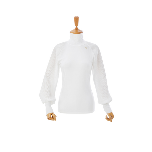 AOW WOMEN PLEATS SLEEVES PULLOVER T/SH