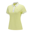 ANEW GOLF WOMEN COLLAR COLOR BLOCK SHORT T-SHIRT