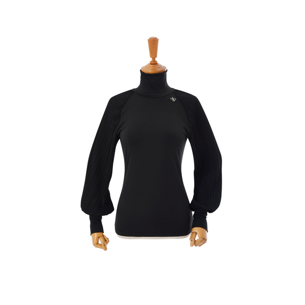 AOW WOMEN PLEATS SLEEVES PULLOVER T/SH