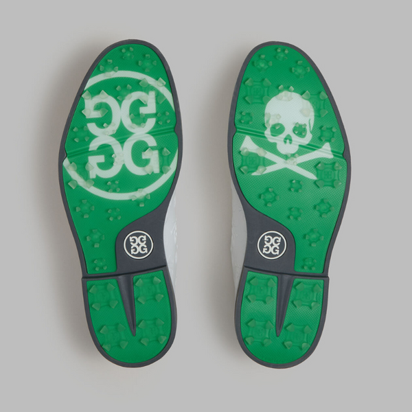 G/FORE MEN GALLIVANTER EMBOSSED SKULL & TEE’S LEATHER GOLF SHOE