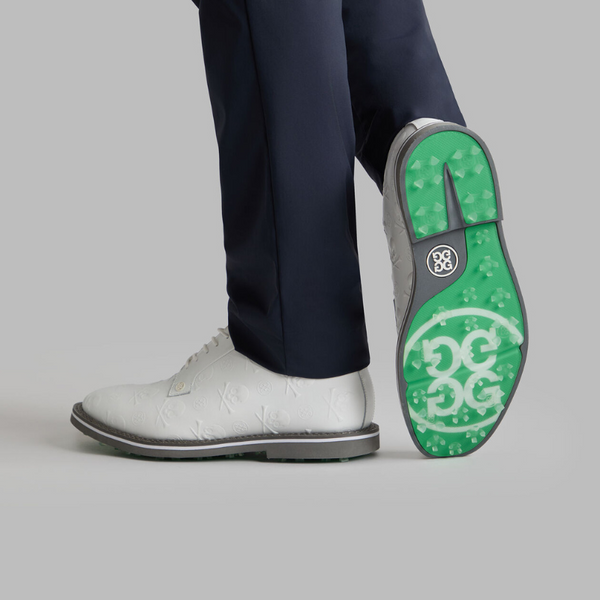 G/FORE MEN GALLIVANTER EMBOSSED SKULL & TEE’S LEATHER GOLF SHOE