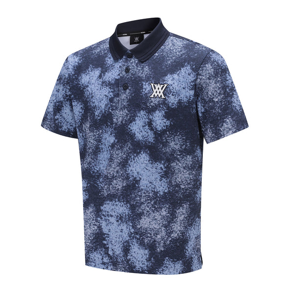 ANEW GOLF MEN SPRINKLED PATTERN SHORT T-SHIRT