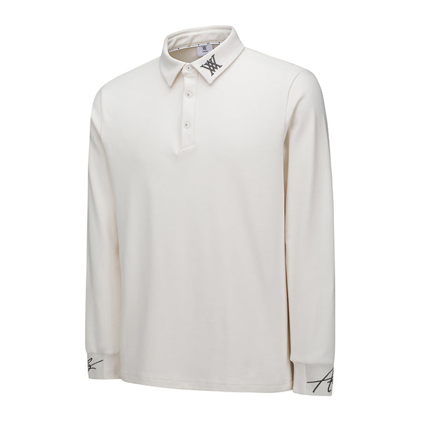 ANEW GOLF MEN NAP COLLARED LONG T-SHIRT