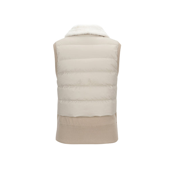 ANEW GOLF 2024FW WOMEN FAKE FUR COLLAR HYBRID DOWN VEST