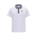 ANEW GOLF MEN DENIM COLLAR SHORT T-SHIRT