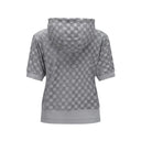 ANEW GOLF WOMEN TERRY CHECK BOARD HOODIE SHORT T-SHIRT