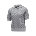 ANEW GOLF WOMEN TERRY CHECK BOARD HOODIE SHORT T-SHIRT