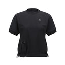 ANEW GOLF WOMEN WOOVEN BLOCK MOCK NECK T-SHIRT