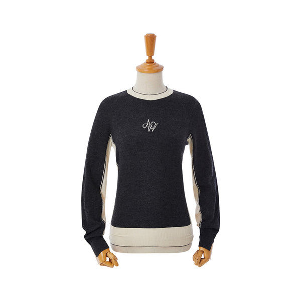 AOW WOMEN RAGLAN COLOR BLOCK KNITWEAR