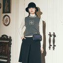 AOW WOMEN SYMBOL HIGH-NECK KNIT VEST