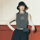 AOW WOMEN SYMBOL HIGH-NECK KNIT VEST