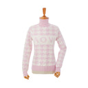 AOW WOMEN HOUNDTOOTH CASHMERE PULLOVER