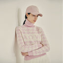 AOW WOMEN HOUNDTOOTH CASHMERE PULLOVER
