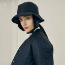 AOW WOMEN HOUNDTOOTH QUILTING BUCKET HAT
