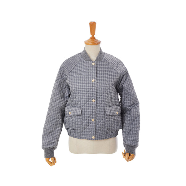 AOW 2024FW WOMEN HOUNDTOOTH QUILTING JUMPER